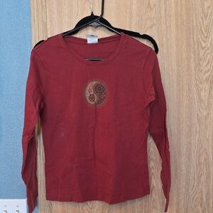 Columbia Women's Red Long Sleeve Shirt